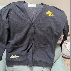 Ladies Iowa Hawkeyes Button Down Sweater